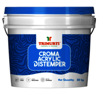 Trimurti 20 Kg Croma Acrylic Distemper - Application: Make Sure The Surface Is Clean Dry And Free Of Dust Grease And Loose Particles