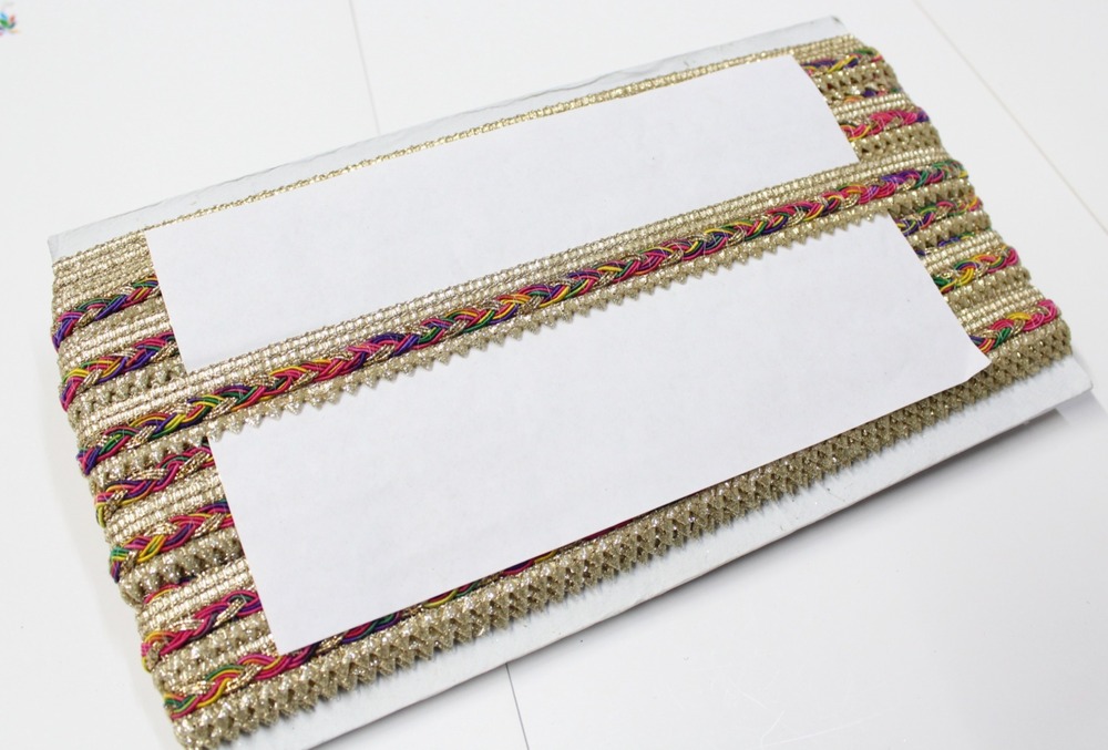 multi colour & zari lace