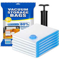 Vacuum Storage Bag - Acrylic Material, Standard Size, Transparent Color - 1-year Warranty, Sleek Plain Print Design For Efficient Organization