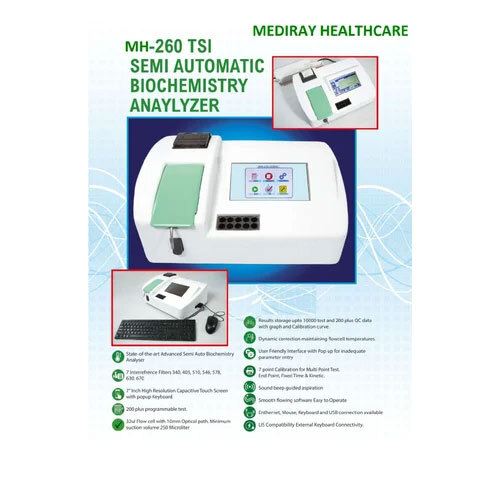 Mediray- Semi Auto Biochemistry Analyzer - Material: Plastic