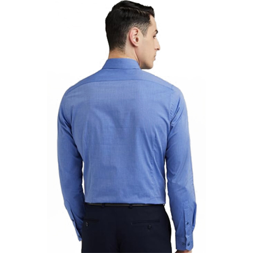 Blue Full Sleeves Formal Shirt - Design: Plain