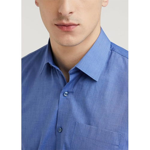 Blue Full Sleeves Formal Shirt - Design: Plain