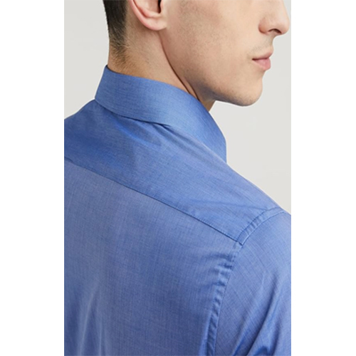 Blue Full Sleeves Formal Shirt - Design: Plain
