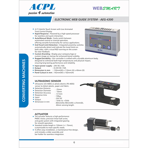 Web Guide System Controller - Application: Industrial