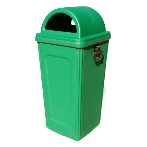 Plastic Outdoor Dustbin - Color: Blue & Green