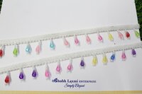 multi colour moti lace