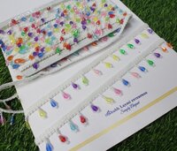 multi colour moti lace