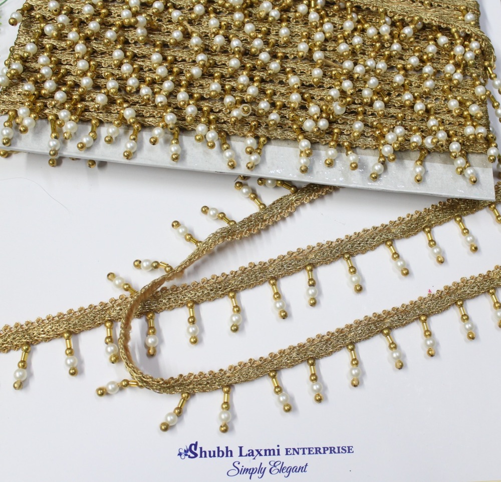 Golden Moti Lace - Design: Handwork