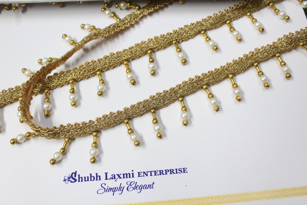 Golden Moti Lace - Design: Handwork