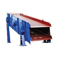 Double Deck Vibrating Screen - Iron Material, Rectangle Shape, Blue Color | Electric-powered, Efficient Screening, Industrial Use, 220-240 Volt