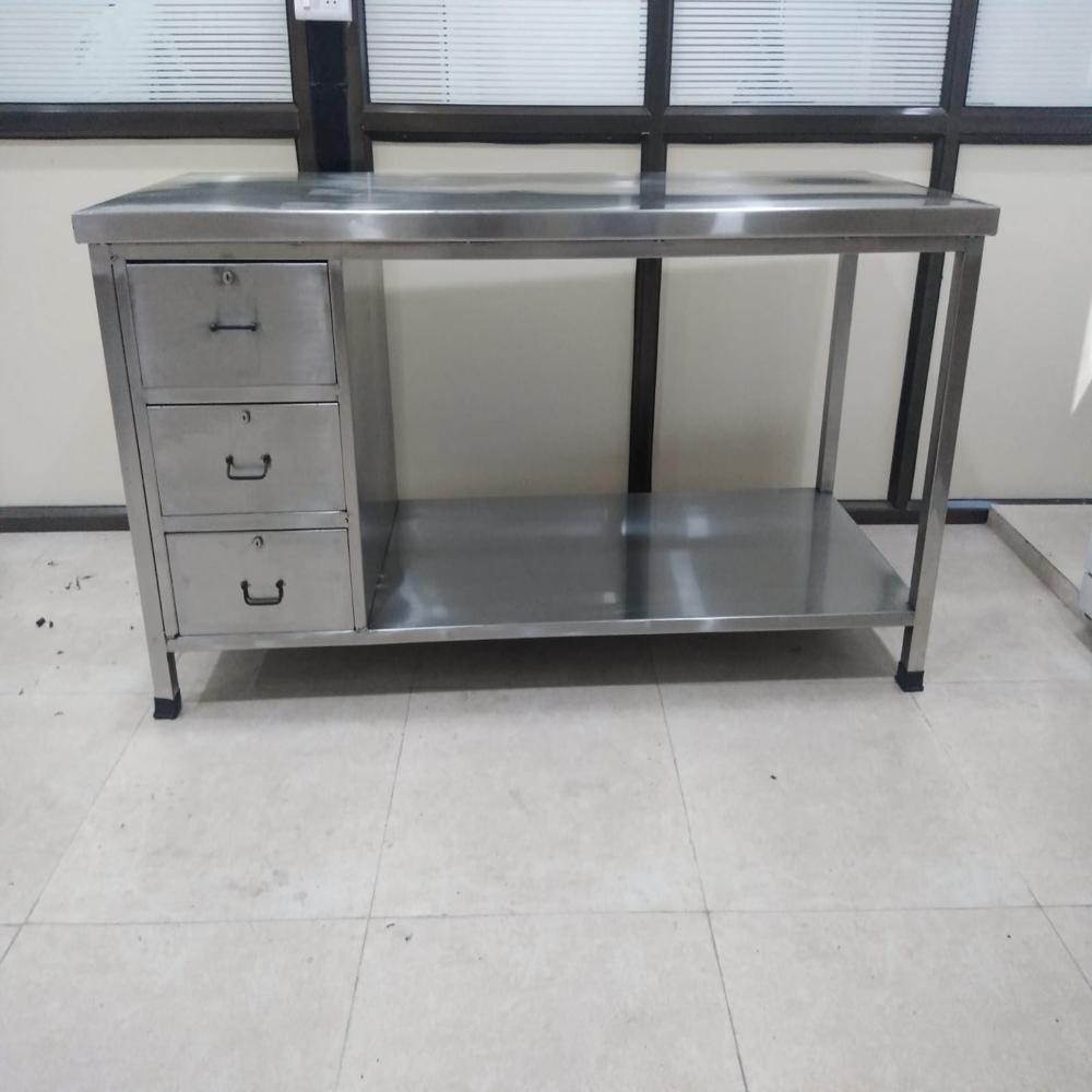 S S Table With Drawer Manufacturers - Color: Silver