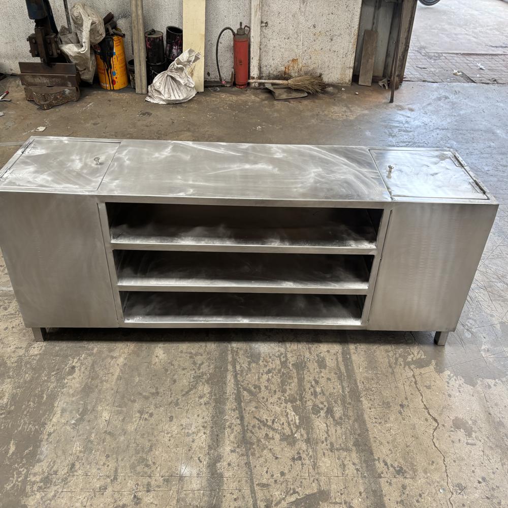 Ss Cross Over Bench With Door - General Use: Commercial Furniture