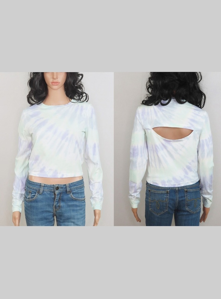 Ladies Cropped  Long Sleeve T Shirt