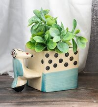 Indoor Plant Ceramic Pot Scooter Pot For Table Top Planters, Pen Stand, Kitchen Cutlery Holder - Bottom Diameter: 3 - 4 Inch (in)