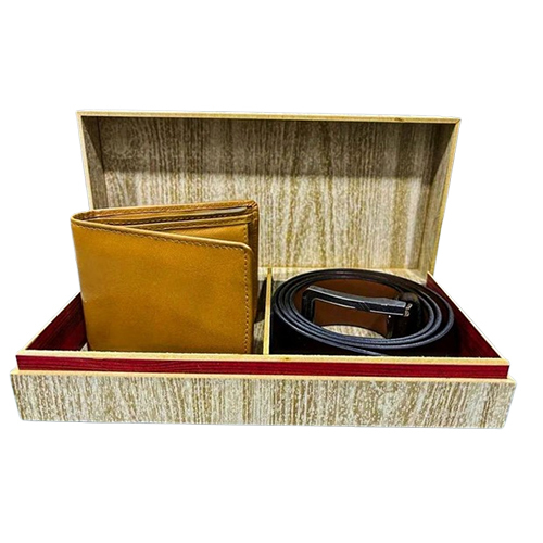 Wallet And Belt Wooden Combo Box
