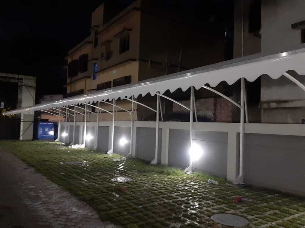 Fabric Car Parking - Material: Steel