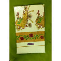 Ladies Kerala Saree - Color: Sandal