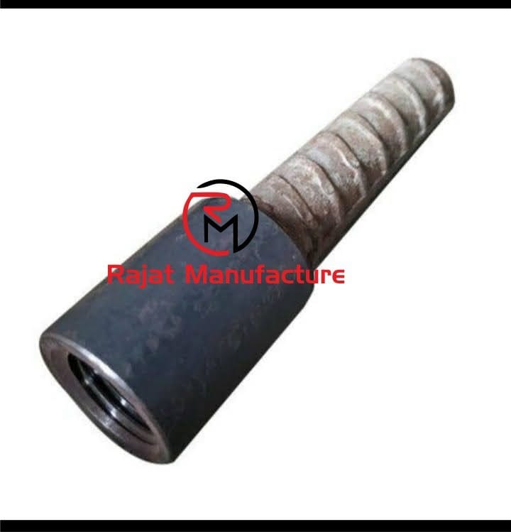 Tmt Coupler - Mild Steel, 65mm Hexagonal Design, 63mm Outer Diameter, Polished Silver Finish | Durable And Reliable Threaded Connection