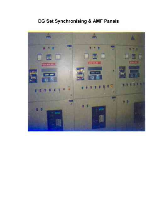 Dg Set Synchronising And Amf Panels