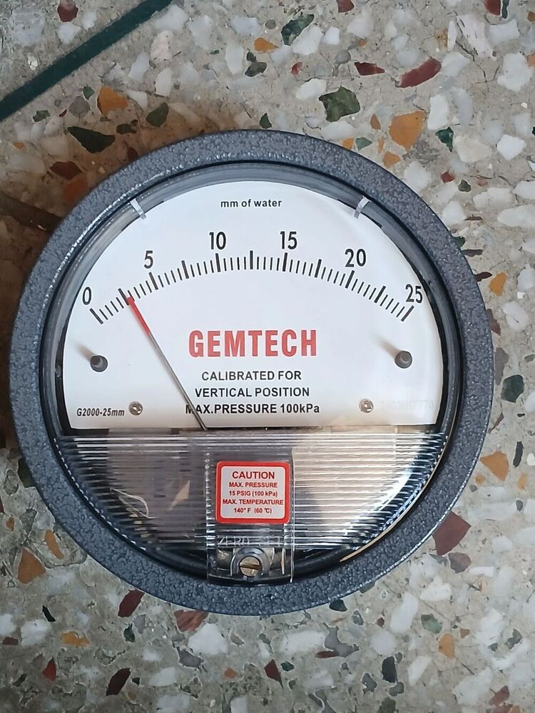 Wholesaler India Gemtech Differential Pressure Gauge In Parwanoo Himachal Pradesh