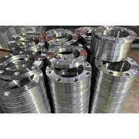 Stainless Steel Forged Flange - Round, Polished Finish | High Quality Silver Ss Material For Industrial Applications, Warranty Included