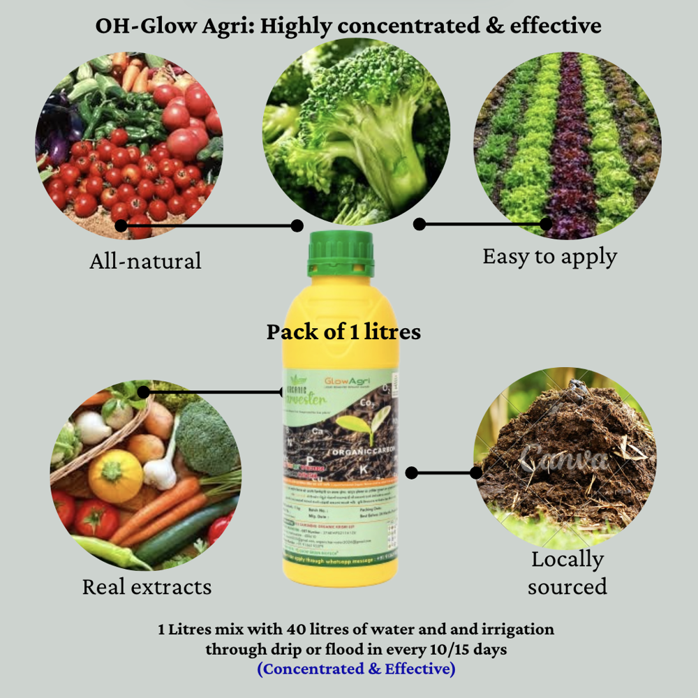 Organic Glow Agri Highly concentrated Manure / Fertiliser: 1kg pack