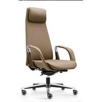 Executive Office Chair - Leather & Stainless Steel , Standard Size, Black Or Brown Options, Handmade & Comfortable Design