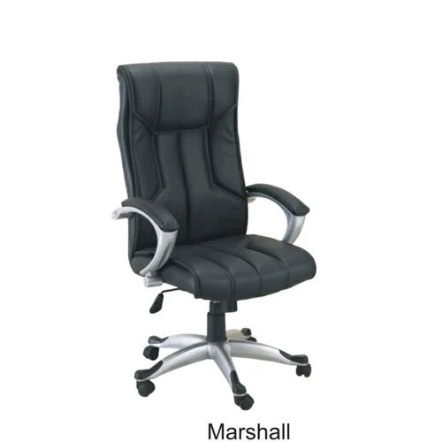Executive Office Chair - Leather & Stainless Steel , Standard Size, Black Or Brown Options, Handmade & Comfortable Design