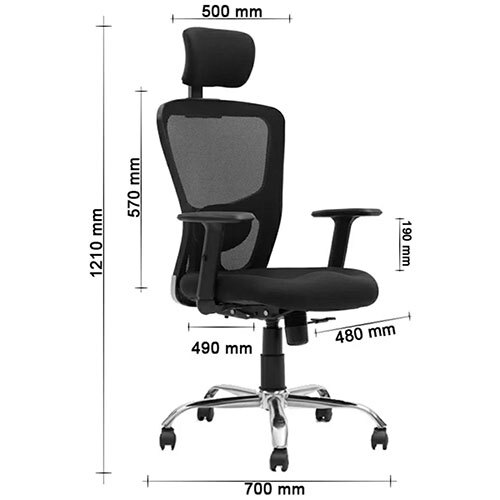 1210mm Mesh High Back Rev olving Chair