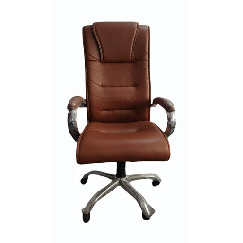 Leather Brown Rev olving Chair