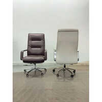 Leather High Back Rev Olving Chair - Application: Industrial