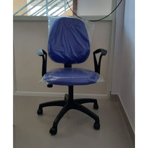 Blue Fabric Office Rev olving Chair
