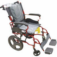 Grey Aluminum Manual Wheel Chair