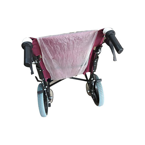Maroon Folding Wheel Chair