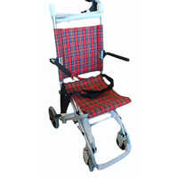 Check Print Foldable Wheel Chair - Color: Multi Color