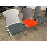 Black Mild Steel 3 Seater Waiting Chair