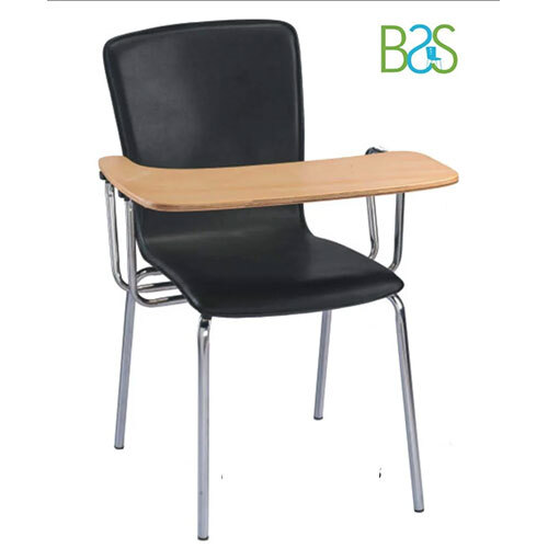 Black Plastic Writing Pad Chair