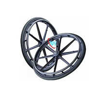 Surgical Big Wheel Chair Wheel - Color: Black