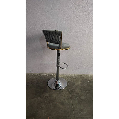 Black Leather SS Bar Revo lving Chair
