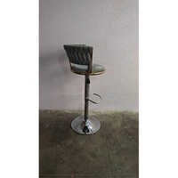 Black Leather SS Bar Revo lving Chair