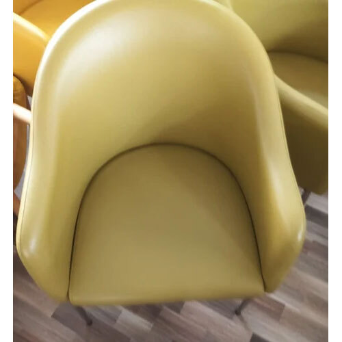 Yellow Single Leather Restaurant Chair