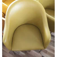 Yellow Single Leather Restaurant Chair