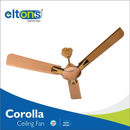 Eltons Corolla Gold Ceiling Fan - Blade Material: Steel