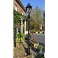 Cast Iron Lamp Post - 12 Meter Height, Black Color-coated Finish, Corrosion-resistant For Outdoor Use