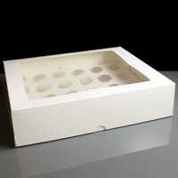 White Carboard Cupcake Box - Finishing: Glossy Lamination
