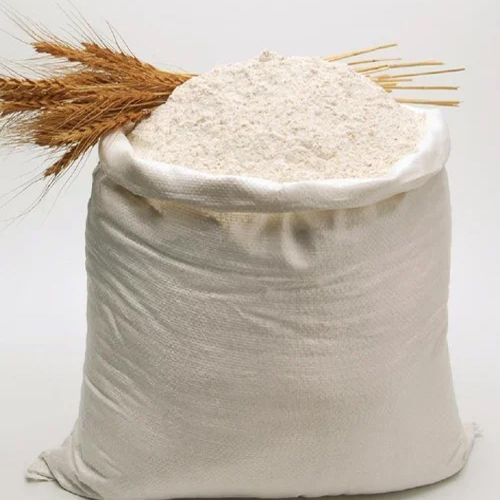 Plain White Wheat Flour Packaging Bag - Length: 50 Inch (In)