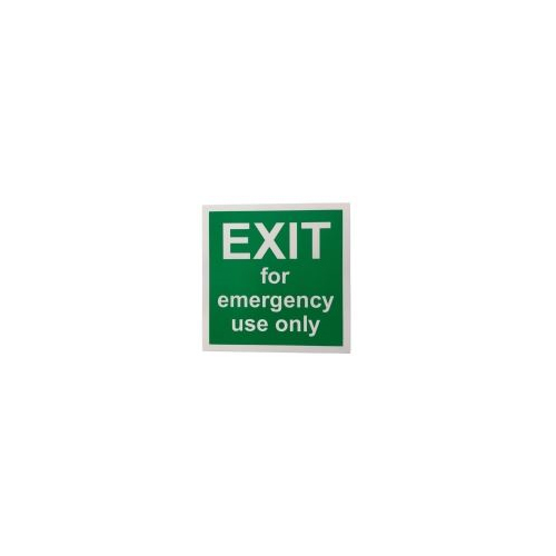 Exit For Emergency Use Only - Body Material: Plastic