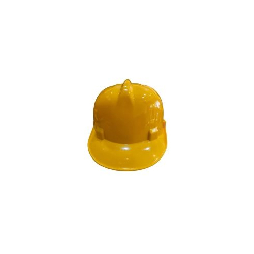 Udyogi Helmet - Plastic Material, Standard Size, Yellow Color | Half Face Design, 1-year Warranty, Ideal For Workplace Safety