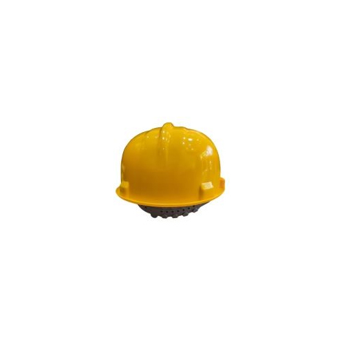 Udyogi Helmet - Plastic Material, Standard Size, Yellow Color | Half Face Design, 1-year Warranty, Ideal For Workplace Safety