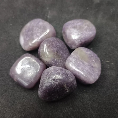Lepidolite Tumbled Stone - Shape: Oval Cut